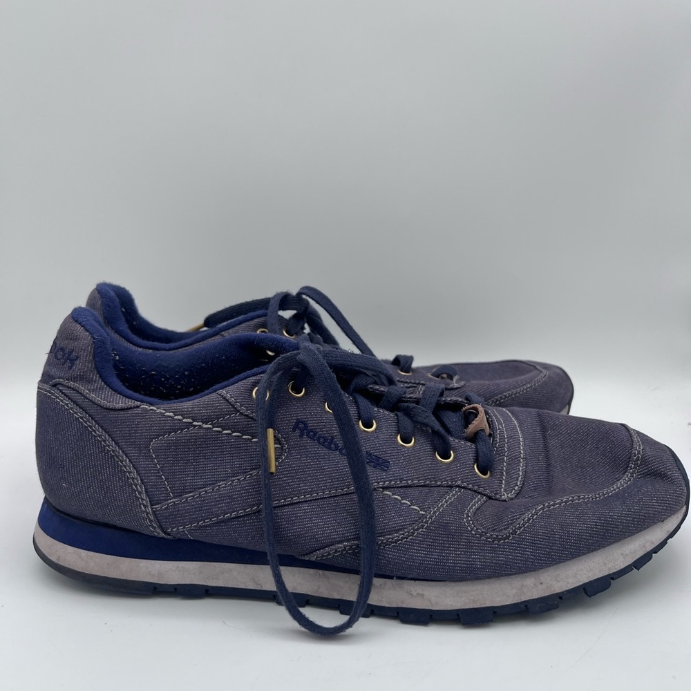 Reebok Classic Denim Blue Low Top Sneakers Mens Retro Trainers 1983 Tag